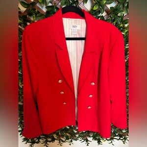 Suzy Shier Red Women's Blazer size XL
PTP 21
Length 25